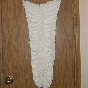 BN Ruched Gathered Strapless Dress Pretty Details